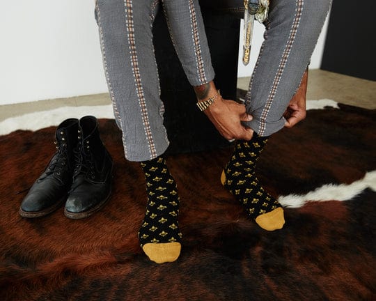 Bonfolk Bonfolk Black & Gold Socks - Little Miss Muffin Children & Home