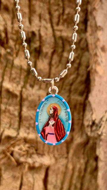 Saints For Sinners Saints For Sinners Saint Monica Hand Painted Medal - Little Miss Muffin Children & Home