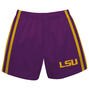 VIVE LA FETE, INC. Vive La Fete LSU Tigers Purple Short With Gold Side Stripes - Little Miss Muffin Children & Home