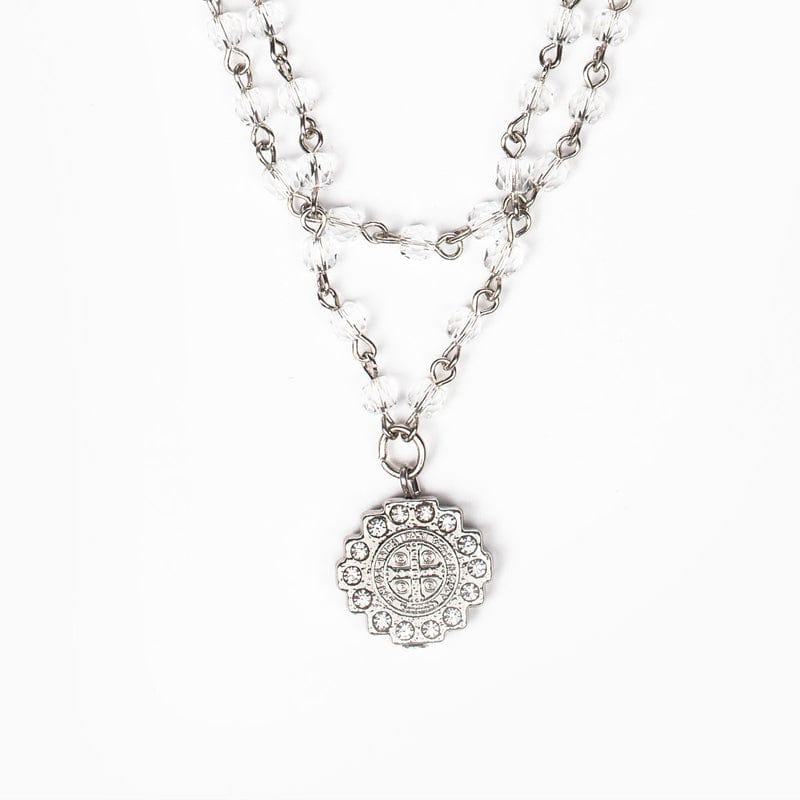 My Saint My Hero My Saint My Hero Brilliance Layer Of Light Necklace Silver - Little Miss Muffin Children & Home