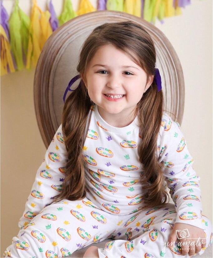 Nola Tawk - Nola Tawk King Cake Organic Cotton Pajama Set - Little Miss Muffin Children & Home