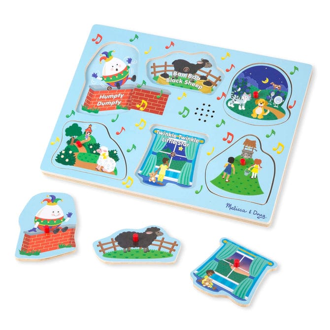 Melissa & Doug Melissa & Doug Blue Nursery Rhyme Sound Puzzle (6 pcs) - Little Miss Muffin Children & Home