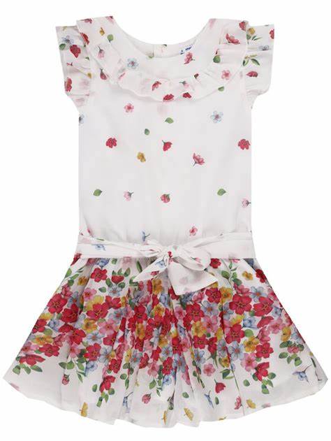 Mayoral 3 815 Chiffon Flwr Romper - Little Miss Muffin Children & Home