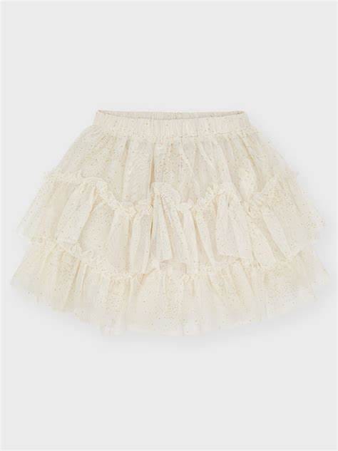 Mayoral Usa Inc Mayoral Almond Tulle Glitter Skirt - Little Miss Muffin Children & Home
