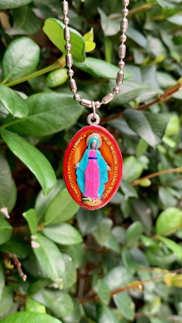 Saints for Sinners Saints for Sinners The Miraculous Medal Hand Painted Medallion - Little Miss Muffin Children & Home