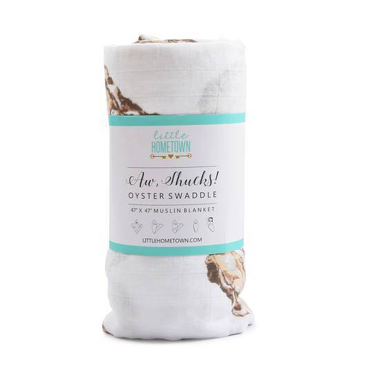 Little Hometown - Little Hometown Aw, Shucks! Oyster Swaddle Blanket - Little Miss Muffin Children & Home