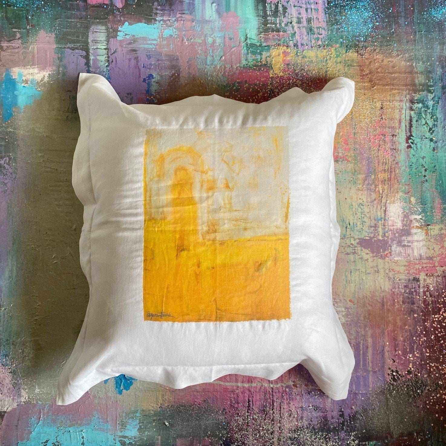 Whereable Art Whereable Art L'Ange D'Or Linen Euro Pillow - Little Miss Muffin Children & Home