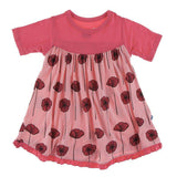 Kickee Pants - Kickee Pants Print Classic Short Sleeve Swing Dress in Strawberry Poppies - Little Miss Muffin Children & Home