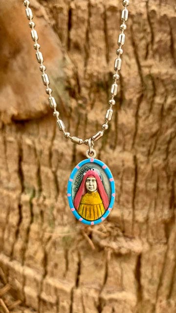 Saints For Sinners Saints For Sinners Saint Paulina Hand Painted Medal - Little Miss Muffin Children & Home