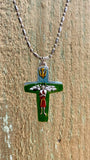Saints For Sinners Saints For Sinners Pope Francis Pectoral Cross Hand Painted Medal - Little Miss Muffin Children & Home