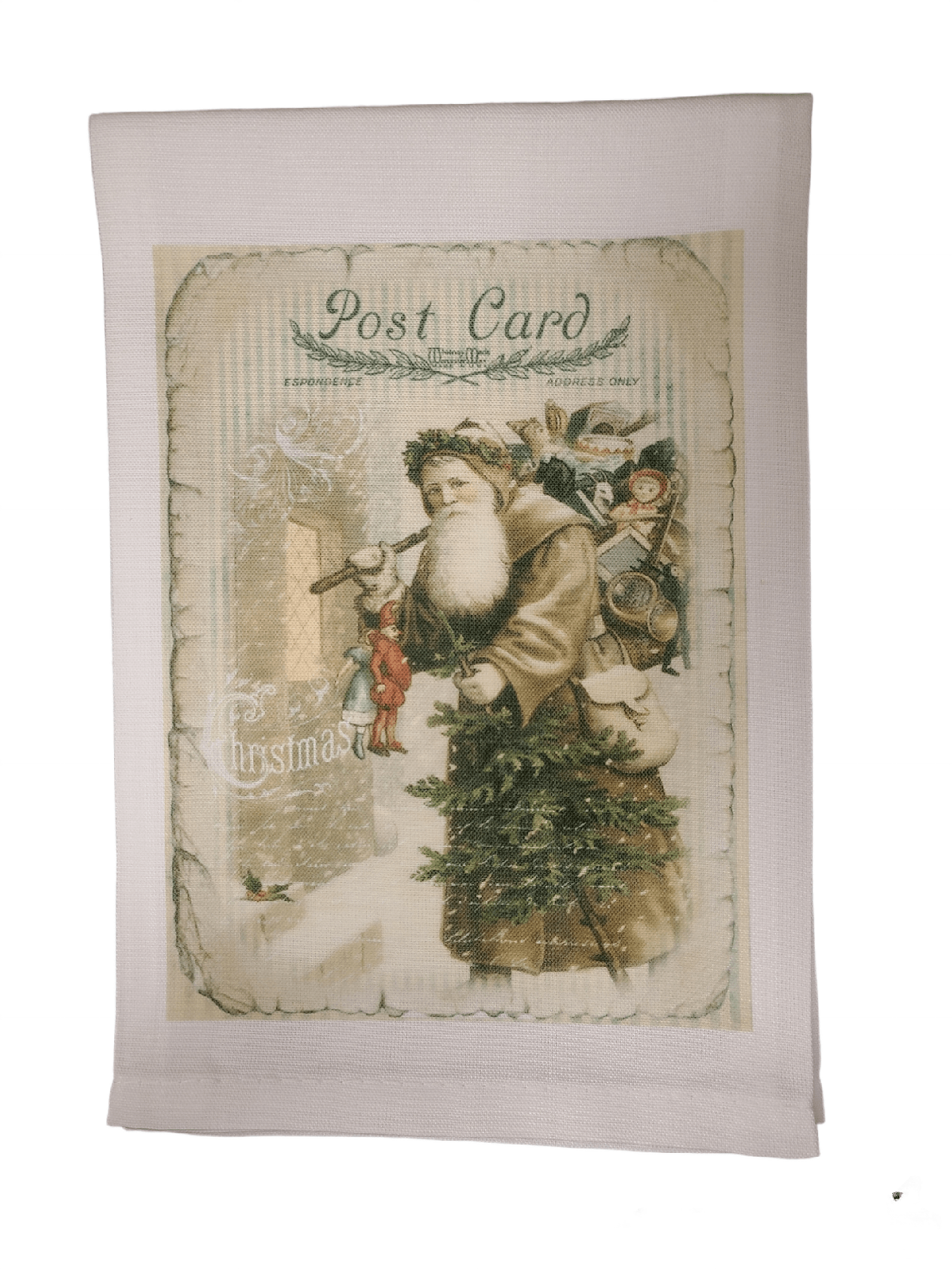 Sassy Talkin Sassy Talkin Santa and Tree Vintage Dish Towel - Little Miss Muffin Children & Home