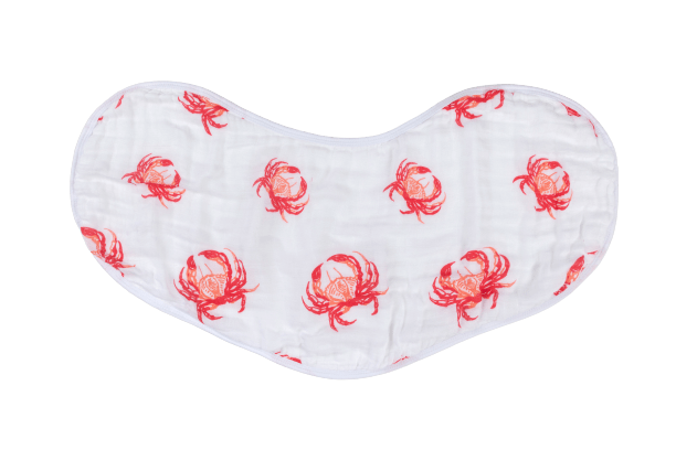 Little Hometown Little Hometown Pink Crab 2-in-1 Burp Cloth and Bib - Little Miss Muffin Children & Home