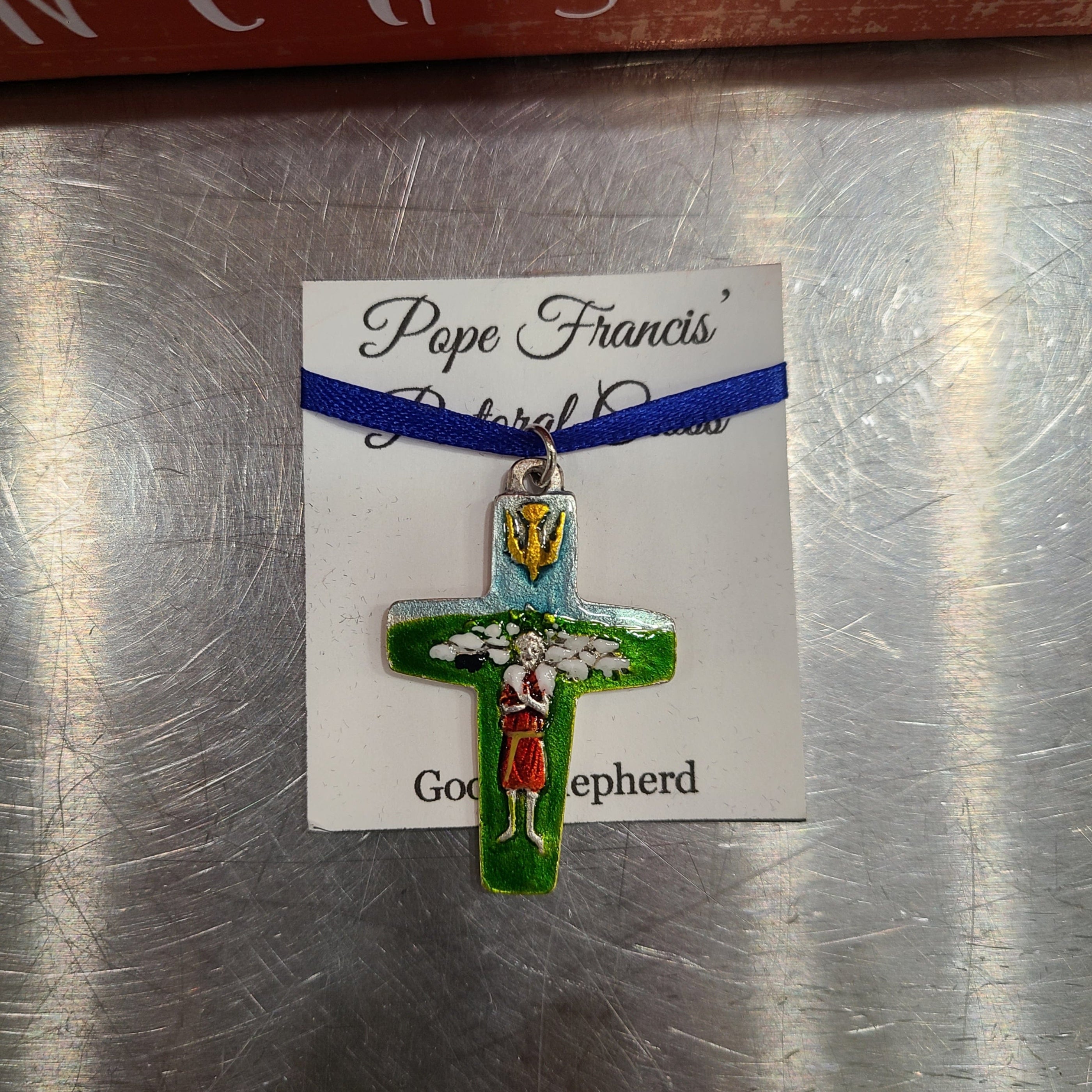 Saints For Sinners Saints For Sinners Pope Francis Pectoral Cross Hand Painted Medal - Little Miss Muffin Children & Home