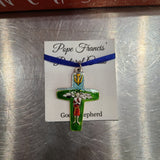 Saints For Sinners Saints For Sinners Pope Francis Pectoral Cross Hand Painted Medal - Little Miss Muffin Children & Home