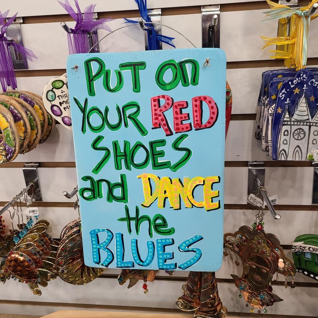 Toodle Lou Designs Toodle Lou Designs Red Shoes Dance the Blues - Little Miss Muffin Children & Home