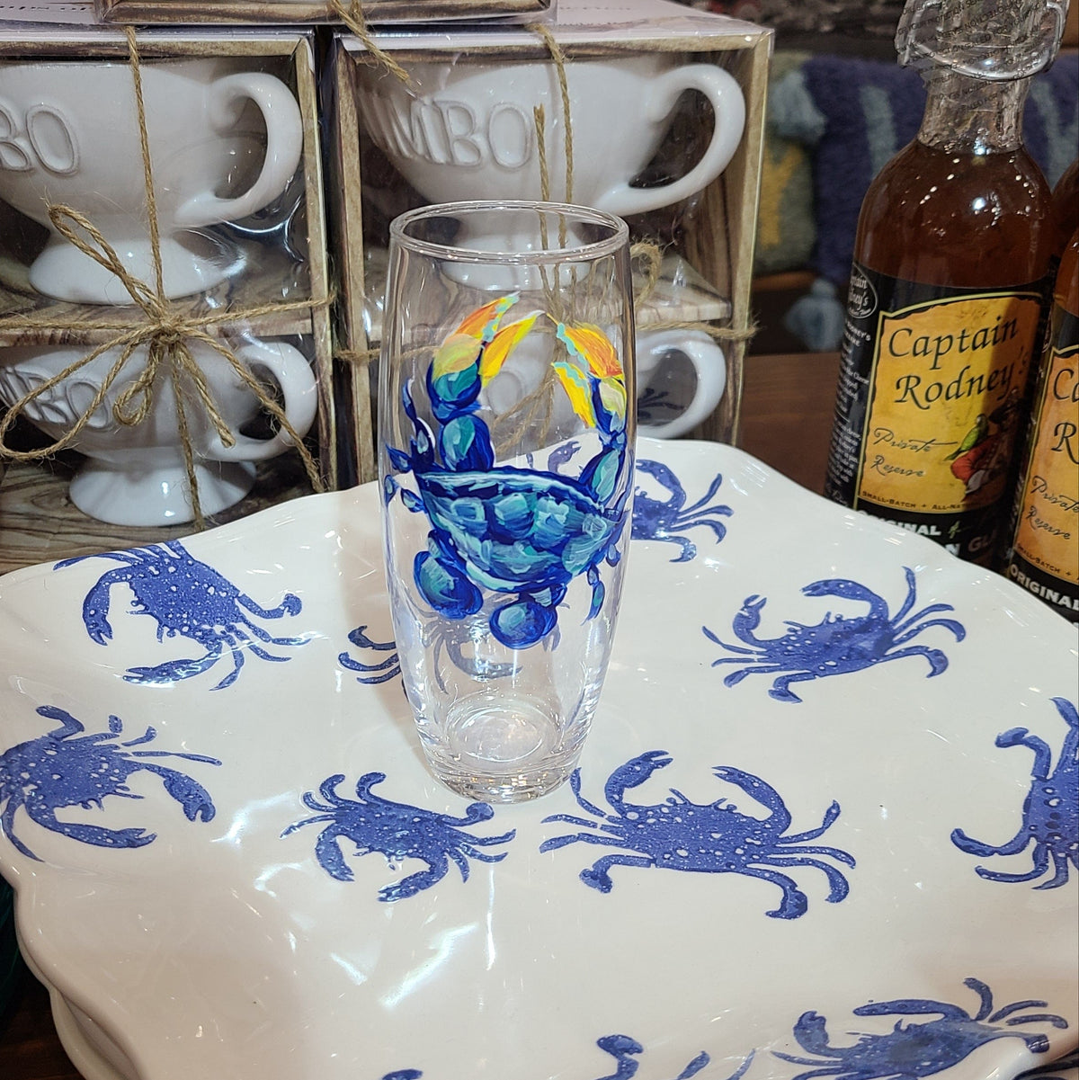 Michelle's Art Box Michelle's Art Box Crab Glassware Collection - Little Miss Muffin Children & Home