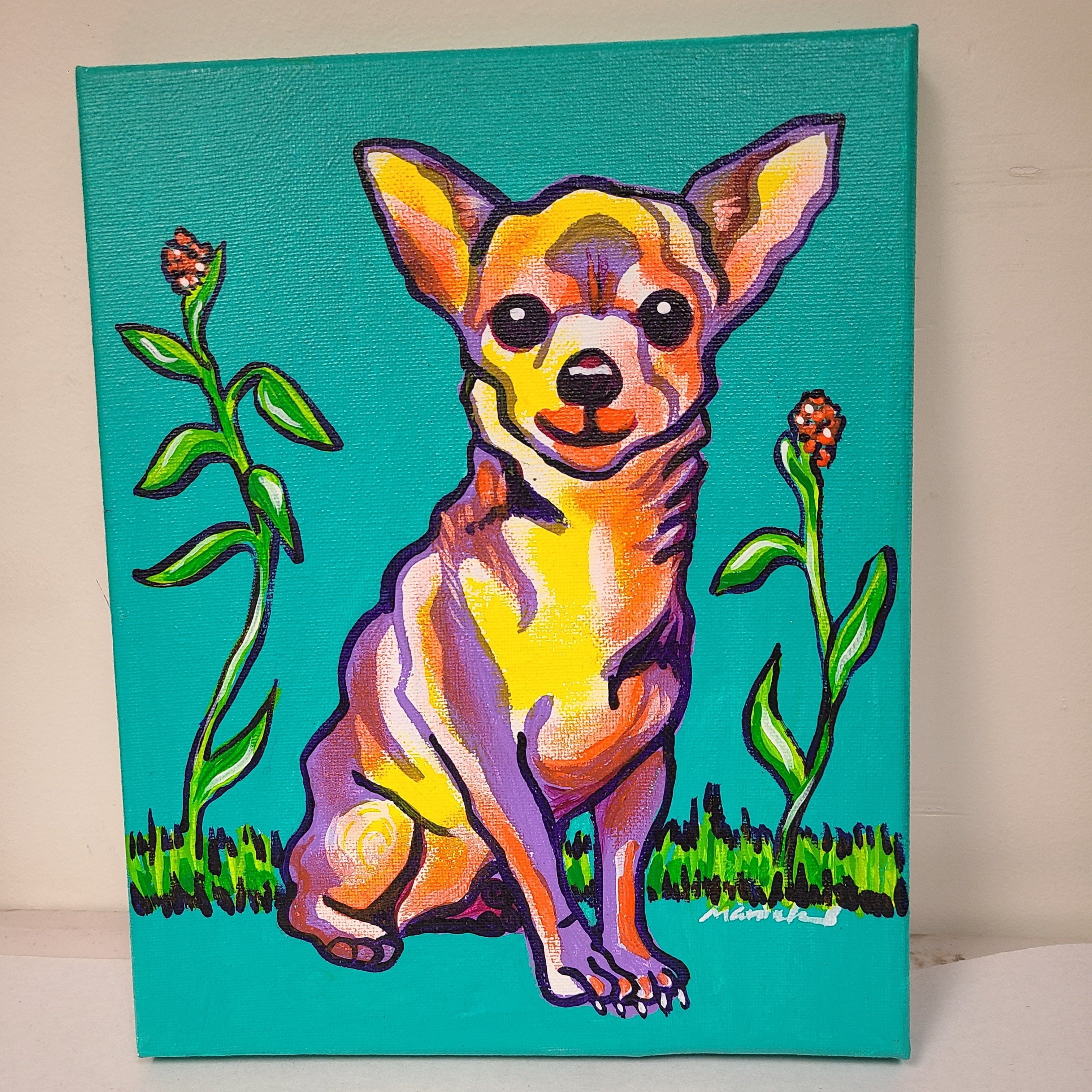 Mardiclaw Chihuahua Painting On Canvas - Little Miss Muffin Children & Home