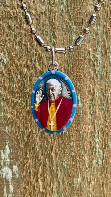Saints For Sinners Saints For Sinners Pope Papi Francis Hand Painted Medal - Little Miss Muffin Children & Home