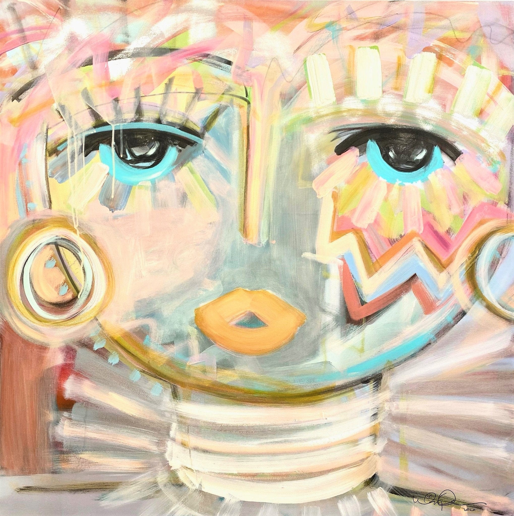 Windy O’Connor Art Windy O’Connor Art Pretty in Pink Chica Pillow - Little Miss Muffin Children & Home