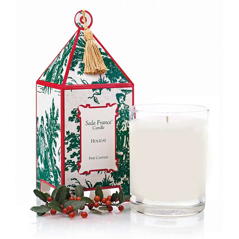 Seda France Seda France Holiday Classic Toile Pagoda Box Candle - Little Miss Muffin Children & Home