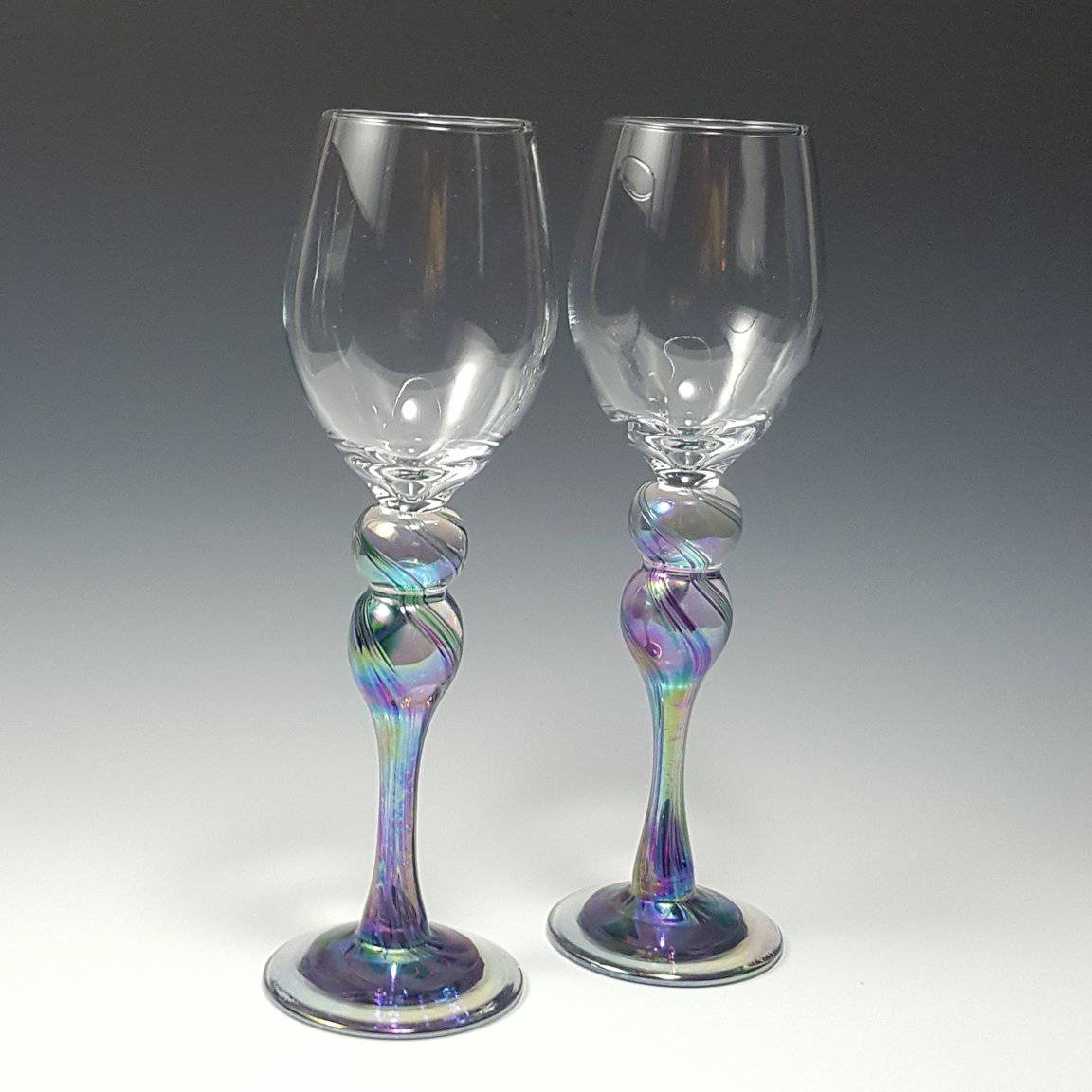 Rosetree Studio Hand Blown Wine Goblet