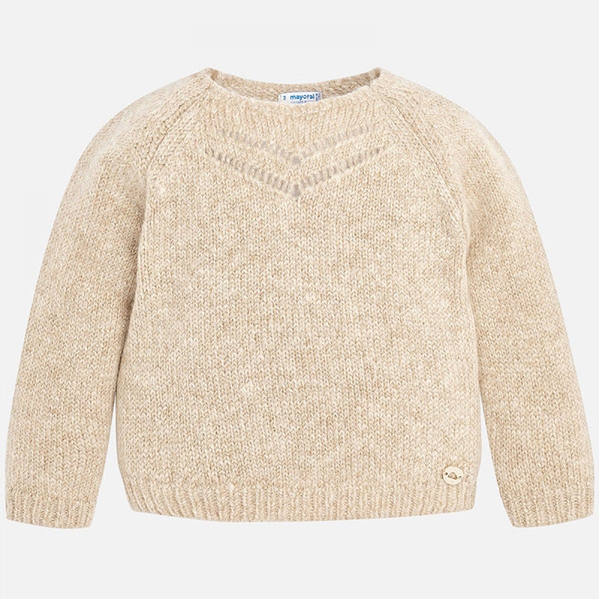 Mayoral Usa Inc Mayoral Wheat Lurex Knit Sweater - Little Miss Muffin Children & Home