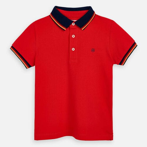 Mayoral Usa Inc Mayoral Red Short Sleeve Polo Shirt - Little Miss Muffin Children & Home