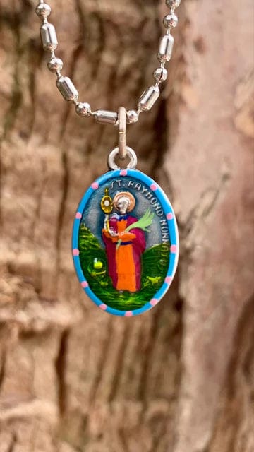 Saints For Sinners Saints For Sinners Saint Raymond Nonnatus Hand Painted Medal - Little Miss Muffin Children & Home