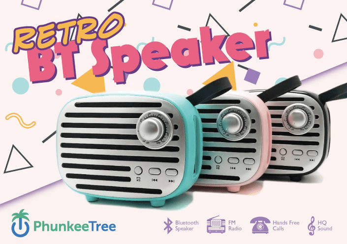 Phunkee Tree Phunkee Tree Retro Bluetooth Speaker - Little Miss Muffin Children & Home