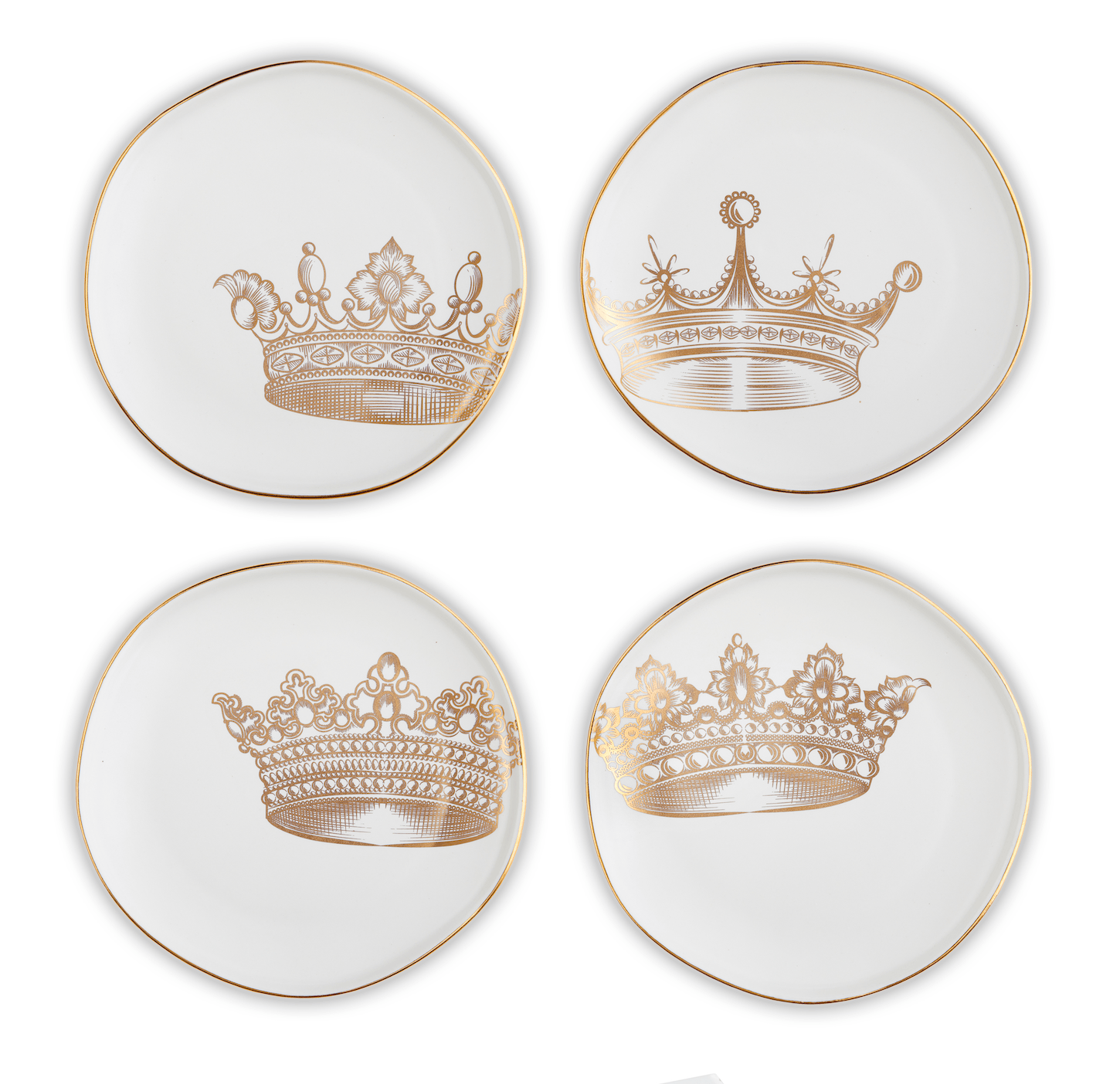 Rosanna Lithographie Crown Dessert Plates (S/4) – Little Miss Muffin  Children & Home