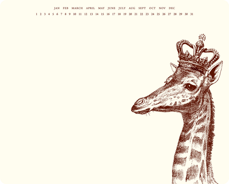 Royal Giraffe Mousepad Notepad (50 sheets)