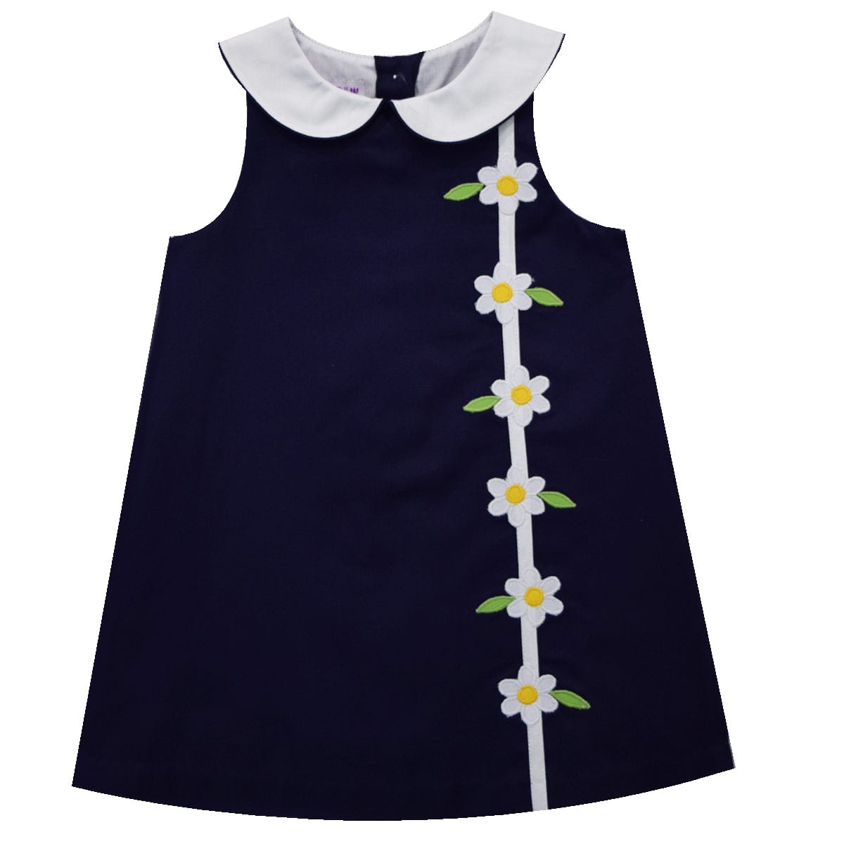 Vive La Fete Vive La Fete Daisy Applique Sleeveless Shift Dress - Little Miss Muffin Children & Home