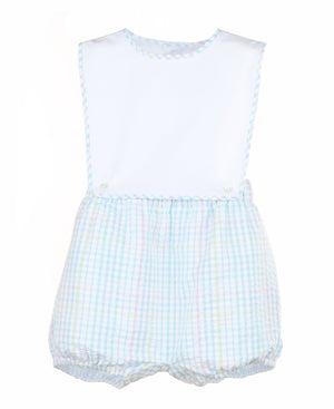 Casero Casero Boy's Pastel Plaid Overall - Little Miss Muffin Children & Home