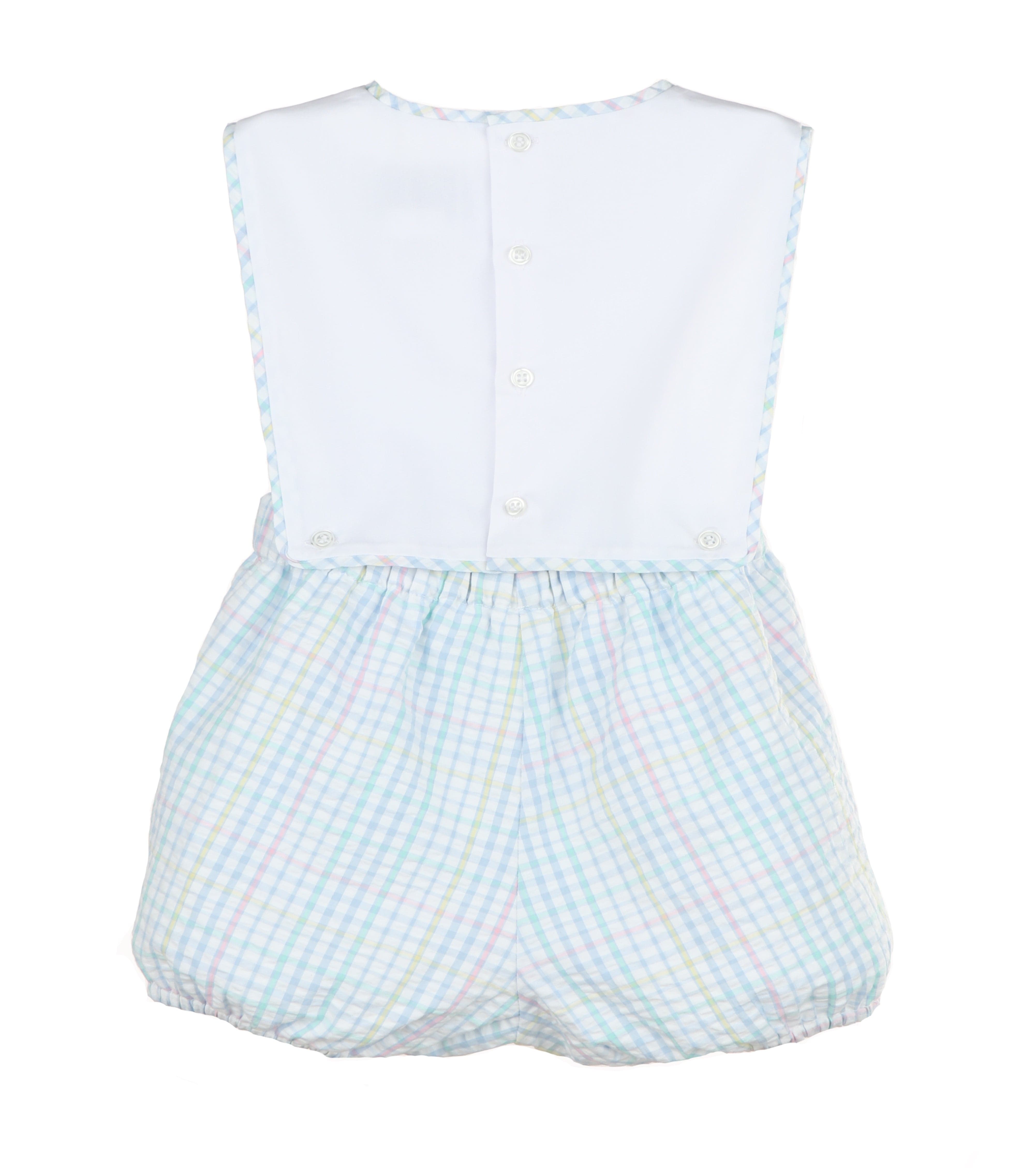 Casero Casero Boy's Pastel Plaid Overall - Little Miss Muffin Children & Home