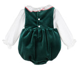 C&A - Casero & Associates Casero & Associates Holiday Velvet Overall - Little Miss Muffin Children & Home