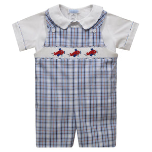 Vive La Fete Vive La Fete Airplanes Smocked Jon Jon - Little Miss Muffin Children & Home