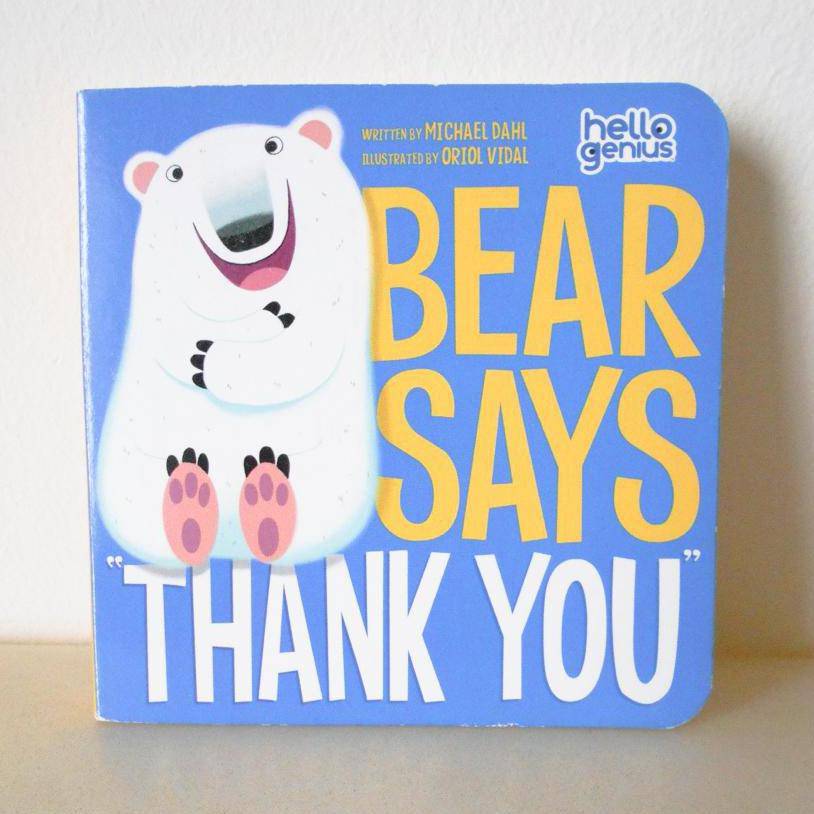 Fitzroy-Couglan - Hello Genius Bear Says "Thank You" board book - Little Miss Muffin Children & Home