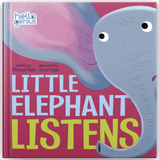Fitzroy-Couglan - Hello Genius Little Elephant Listens board book - Little Miss Muffin Children & Home