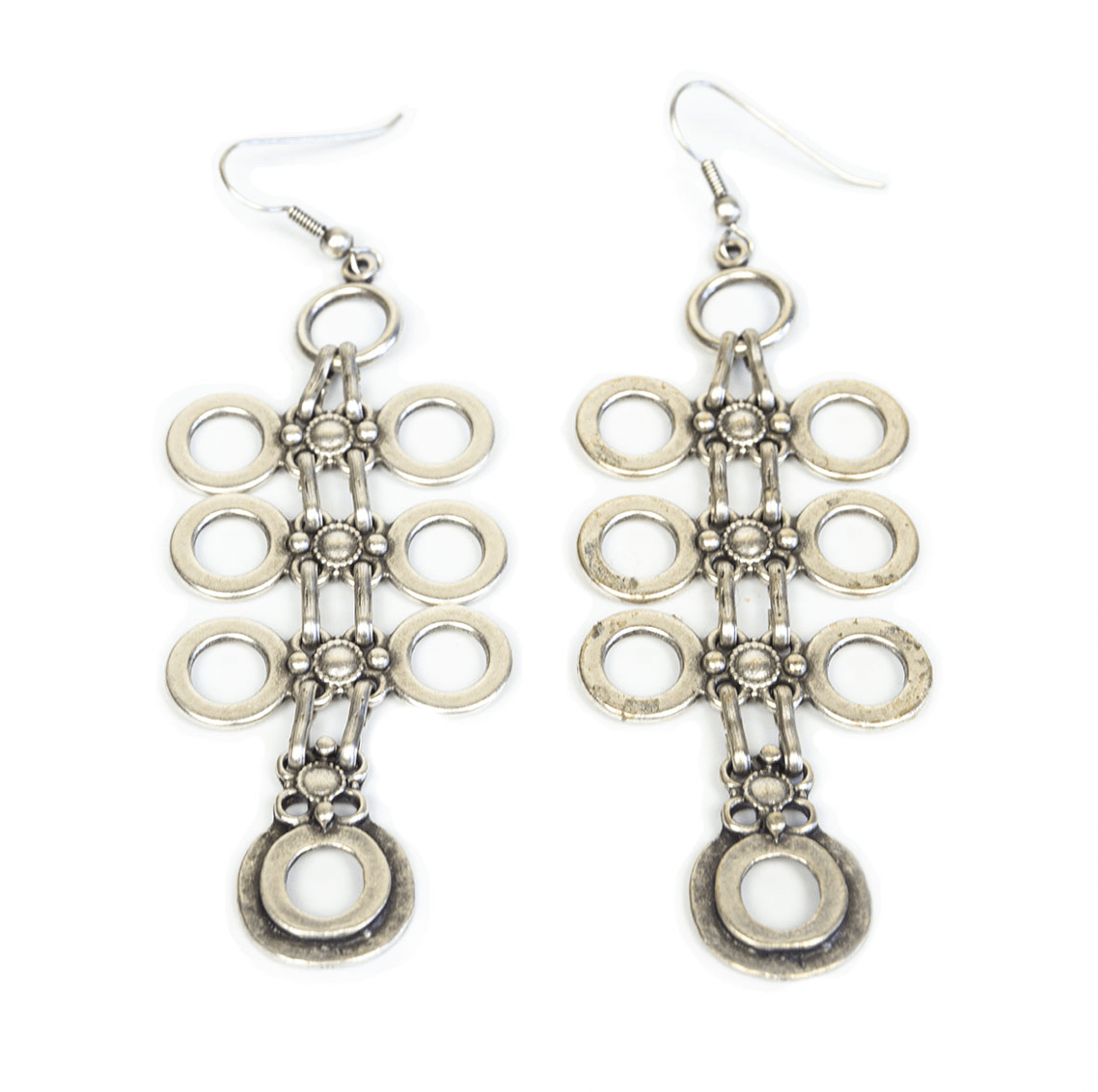 Silk Wool and Bijoux Silk Wool and Bijoux Linked Circles Dangle Earrings - Little Miss Muffin Children & Home