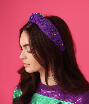 Golden Lily Golden Lily Mardi Gras Triangle Bead Headband - Little Miss Muffin Children & Home