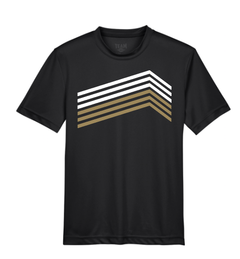 Bon Temps Boutique Bon Temps Boutique Black & Gold Sports Stripe Dry Fit Tee - Little Miss Muffin Children & Home