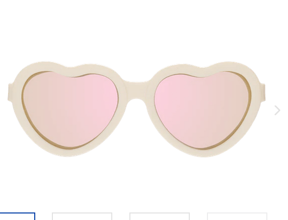 Babiators Babiators Polarized Heart Rose Gold Mirrored Lens Kids Sunglasses - Little Miss Muffin Children & Home