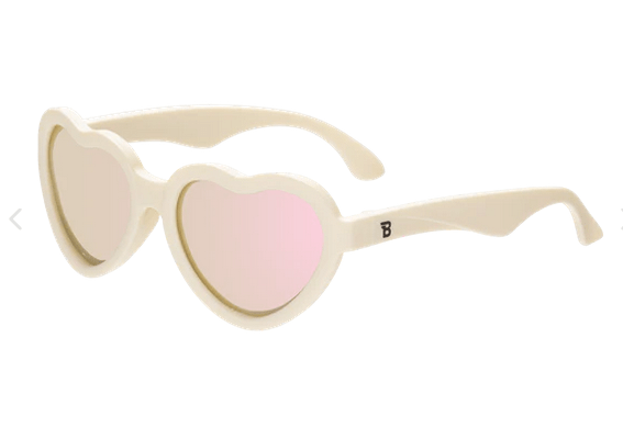 Babiators Babiators Polarized Heart Rose Gold Mirrored Lens Kids Sunglasses - Little Miss Muffin Children & Home
