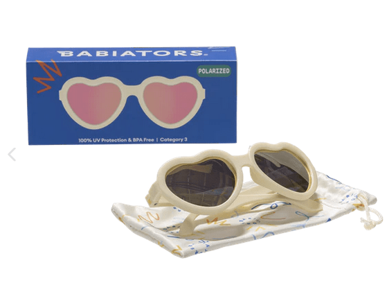 Babiators Babiators Polarized Heart Rose Gold Mirrored Lens Kids Sunglasses - Little Miss Muffin Children & Home