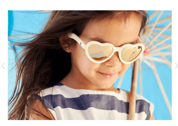 Babiators Babiators Polarized Heart Rose Gold Mirrored Lens Kids Sunglasses - Little Miss Muffin Children & Home
