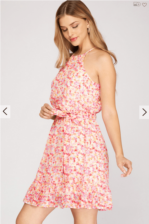 She & Sky She & Sky Watercolor Floral Sleeveless Dress - Little Miss Muffin Children & Home