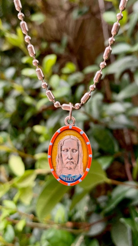 Saints For Sinners Saints For Sinners Shroud of Jesus Hand Painted Medal - Little Miss Muffin Children & Home