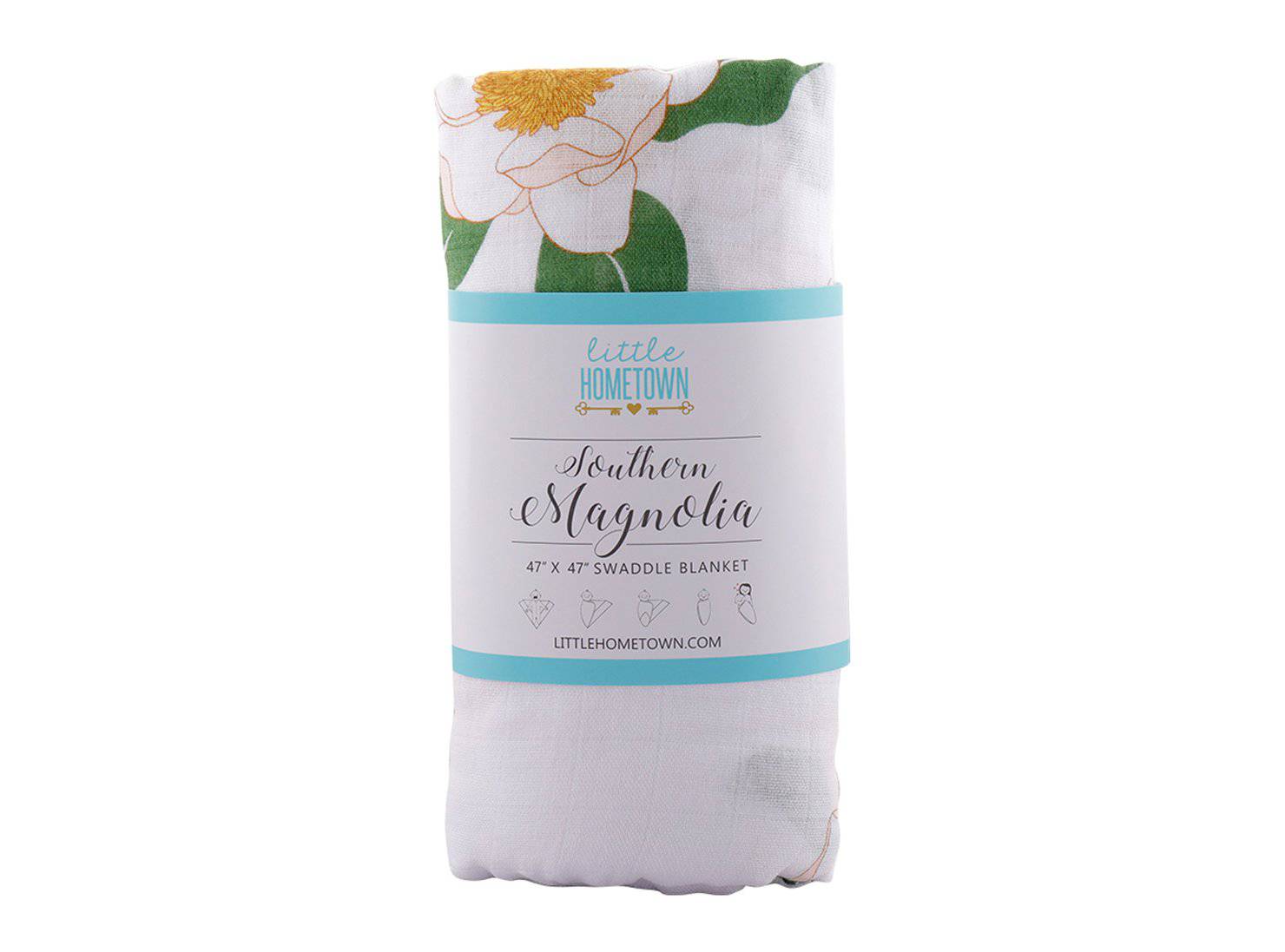 Little Hometown - Little Hometown Southern Magnolia Swaddle Blanket - Little Miss Muffin Children & Home