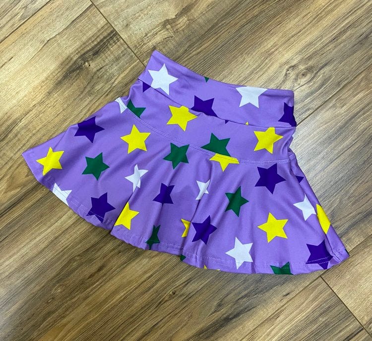 Bon Temps Boutique Bon Temps Boutique Mardi Gras Stars Adult Skort - Little Miss Muffin Children & Home