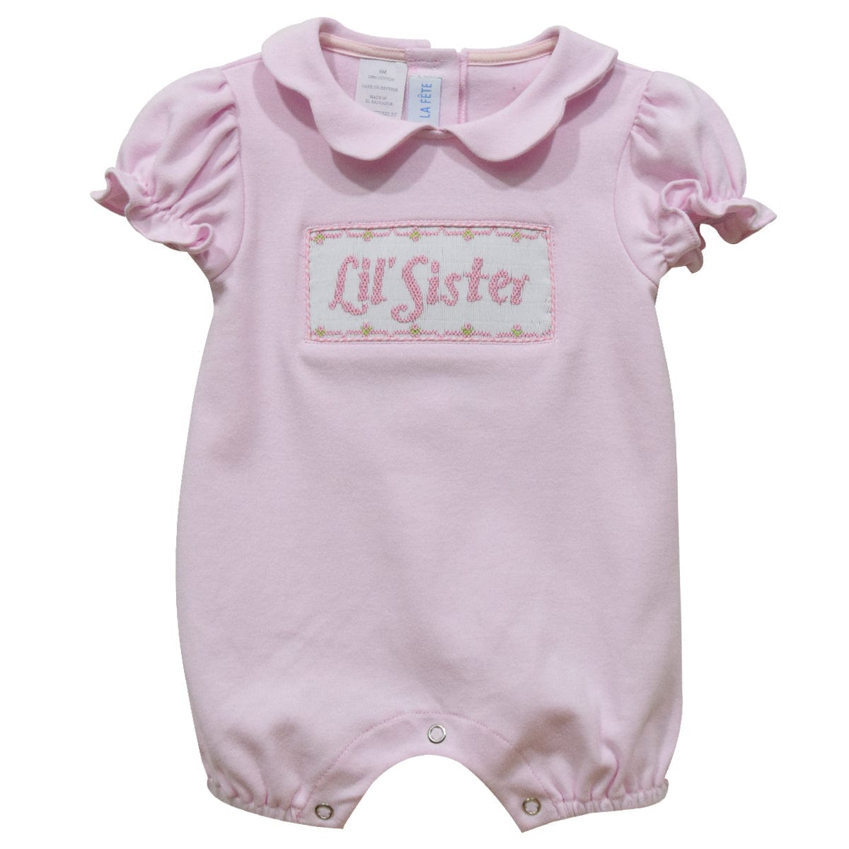 Vive La Fete Vive La Fete Little Sister Smocked Knit Short Sleeve Bubble - Little Miss Muffin Children & Home